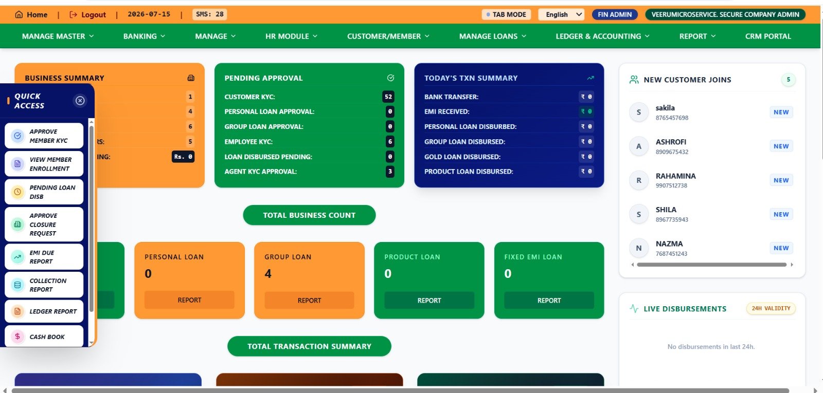 Financial Ledger ERP